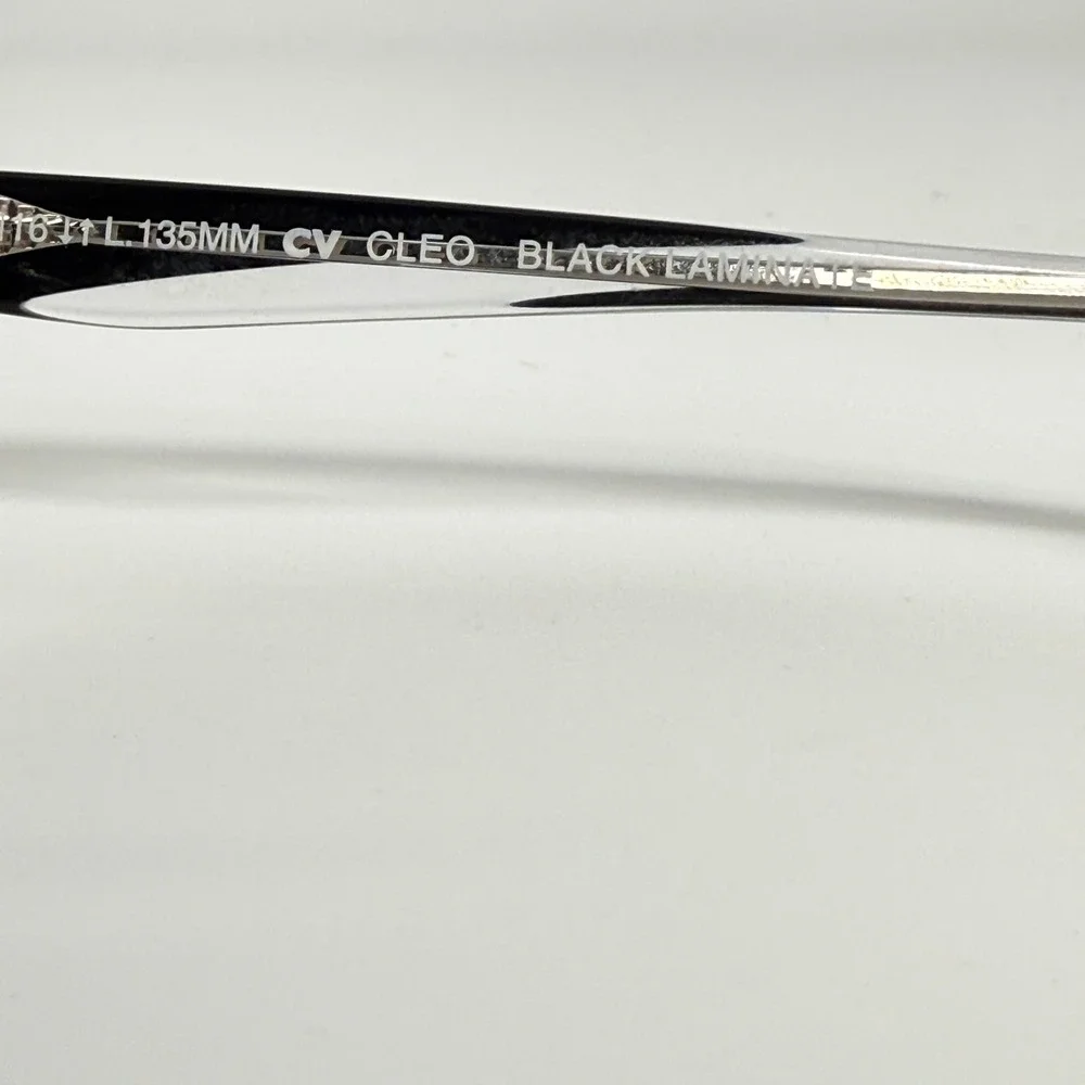 BCBGMAXAZRIA Cleo Black Laminate Eyeglasses Frames 51-16-135 Cat‎ Eye Womens